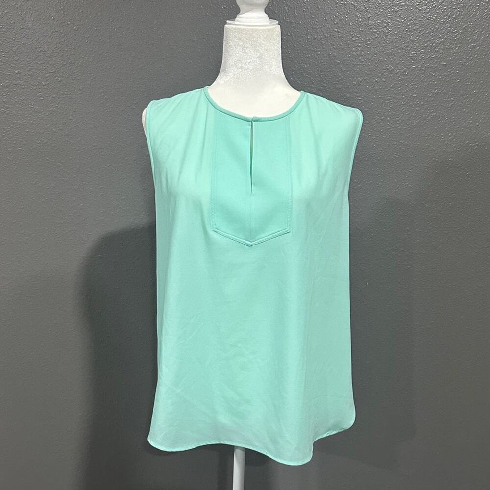 JCREW Mint Sleeveless Keyhole Blouse 10